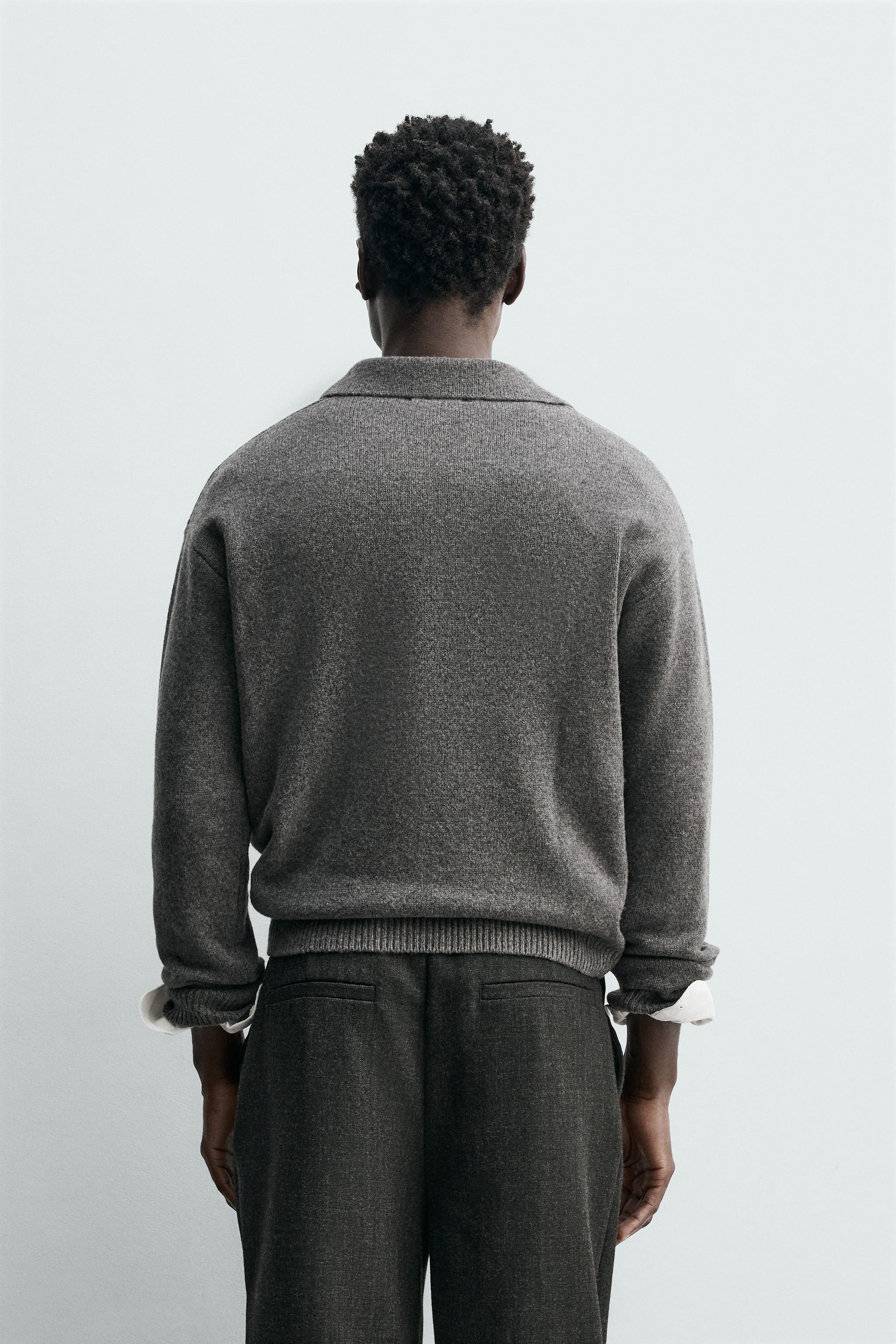 WOOL - CASHMERE KNIT POLO SHIRT